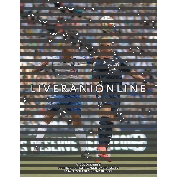 Vancouver Whitecaps\' Erik Hurtado (R) vies with Montreal Impact\' Matteo Ferrari during their MLS soccer match at BC Place in Vancouver, Canada, on June 25, 2014. Vancouver Whitecaps 0-0 draw with the Montreal Impact. ©PHOTOSHOT/Agenzia Aldo Liverani sas - ITALY ONLY - EDITORIAL USE ONLY