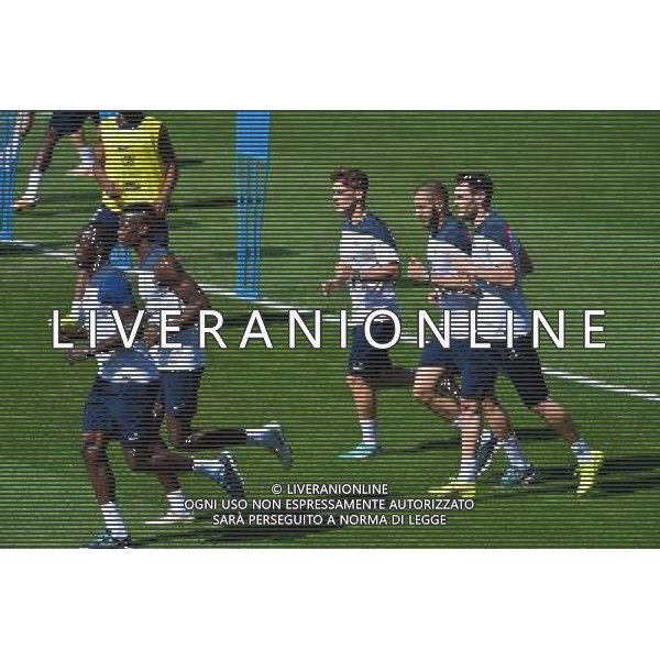 Groupe France - Antoine GRIEZMANN / Karim BENZEMA / Hugo LLORIS - 27.06.2014 - Entrainement Equipe de France - Coupe du Monde 2014 - Photo : Dave Winter / Icon Sport