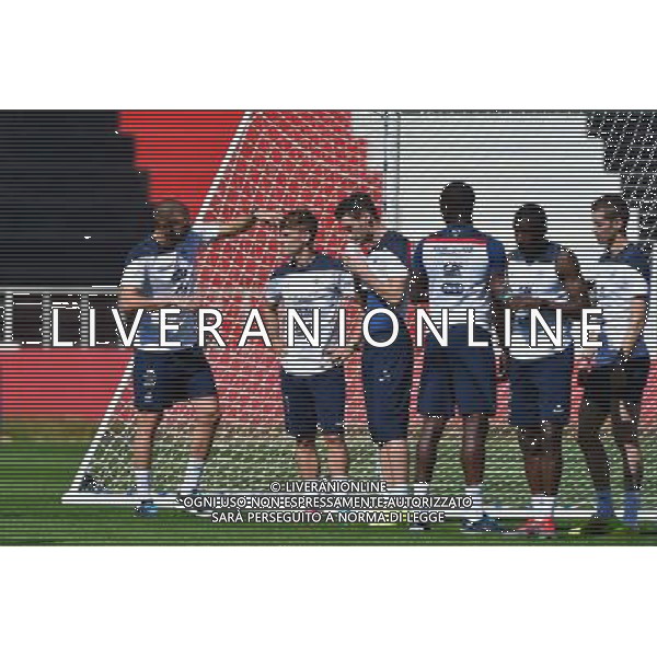 Karim BENZEMA / Antoine GRIEZMANN / Hugo LLORIS - 27.06.2014 - Entrainement Equipe de France - Coupe du Monde 2014 - Photo : Dave Winter / Icon Sport
