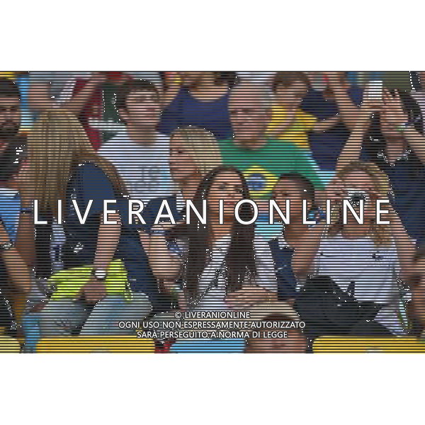 Copine de Paul POGBA / Camille TYTGAT (copine de Raphael VARANE) - 25.06.2014 - France / Equateur - Coupe du Monde 2014 - Photo : Dave Winter / Icon Sport AG ALDO LIVERANI SAS ONLY ITALY