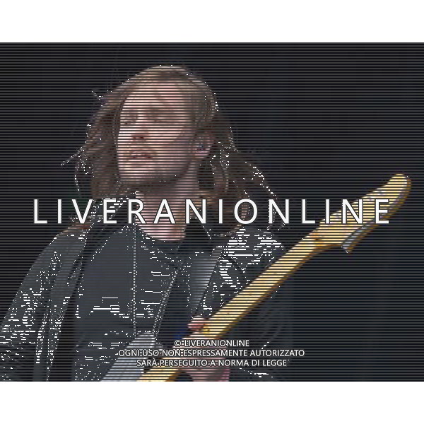 Pilton, UK, 27/06/2014 : Performances at Glastonbury Festival . Band of Skulls plays. Person Pictured: Russell Marsden, guitar, vocals. Picture by Julie Edwards AG ALDO LIVERANI SAS ONLY ITALY