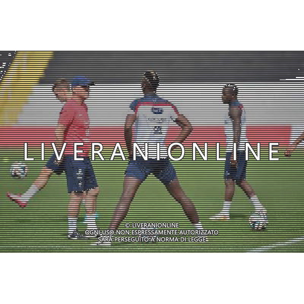 Guy STEPHAN / Paul POGBA - 28.06.2014 - Entrainement Equipe de France - Coupe du Monde 2014 Photo : Dave Winter / Icon Sport AG ALDO LIVERANI SAS ONLY ITALY