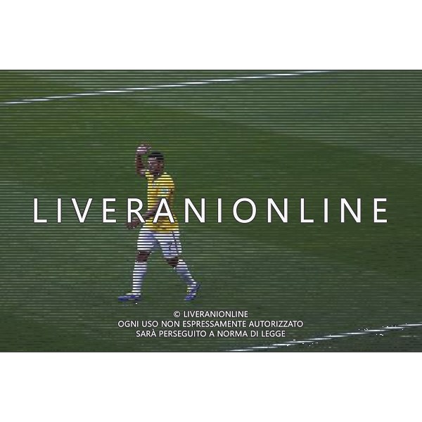 (140628) -- BELO HORIZONTE, June 28, 2014 () -- Brazil\'s Hulk reacts as his goal being nullified during a Round of 16 match between Brazil and Chile of 2014 FIFA World Cup at the Estadio Mineirao Stadium in Belo Horizonte, Brazil, on June 28, 2014.(/Liu Bin)(pcy) AG ALDO LIVERANI SAS ONLY ITALY