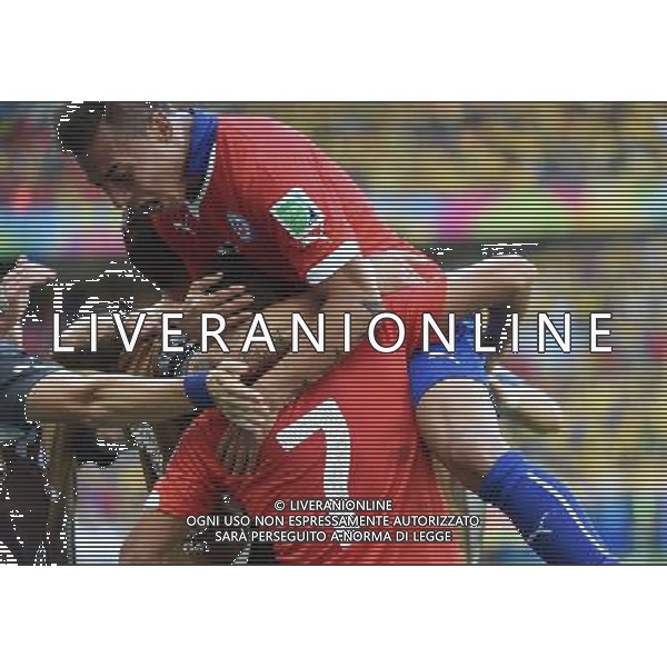 (140628) -- BELO HORIZONTE, June 28, 2014 () -- Chile\'s Alexis Sanchez (No.7) celebrates the goal during a Round of 16 match between Brazil and Chile of 2014 FIFA World Cup at the Estadio Mineirao Stadium in Belo Horizonte, Brazil, on June 28, 2014.(/Liu Dawei)(rh) AG ALDO LIVERANI SAS ONLY ITALY