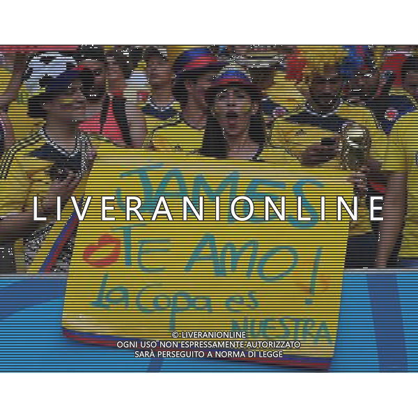 FIFA World Cup Brasile 2014 Ottavi di Finale Rio de Janeiro - 28.06.2014 Colombia-Uruguay Nella Foto:Tifosi Colombia /Ph.Vitez-Ag. Aldo Liverani