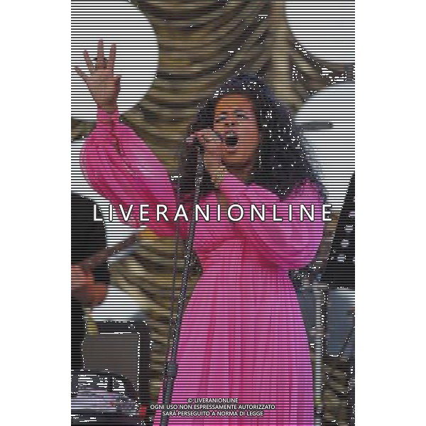 Pilton, UK, 28/06/2014 : Performances at Glastonbury Festival . Kelis plays. Person Pictured: Kelis Rogers. AG ALDO LIVERANI SAS ONLY ITALY