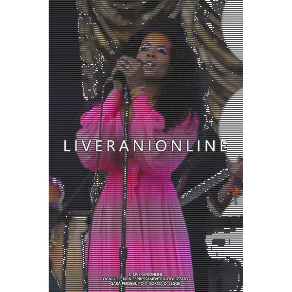 Pilton, UK, 28/06/2014 : Performances at Glastonbury Festival . Kelis plays. Person Pictured: Kelis Rogers. AG ALDO LIVERANI SAS ONLY ITALY