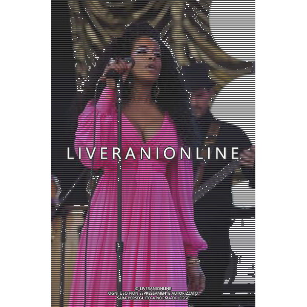 Pilton, UK, 28/06/2014 : Performances at Glastonbury Festival . Kelis plays. Person Pictured: Kelis Rogers. AG ALDO LIVERANI SAS ONLY ITALY