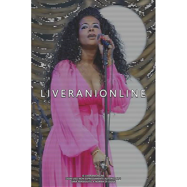 Pilton, UK, 28/06/2014 : Performances at Glastonbury Festival . Kelis plays. Person Pictured: Kelis Rogers. AG ALDO LIVERANI SAS ONLY ITALY