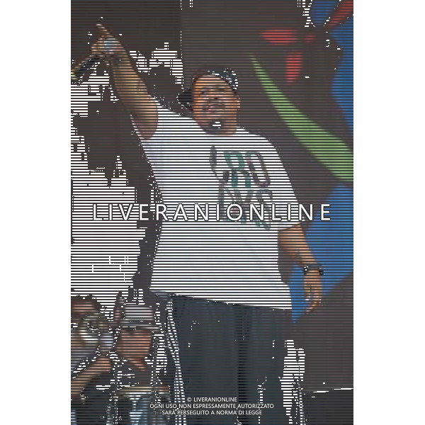 David Jude Jolicoeur of American hip hop trio De La Soul perform at Glastonbury Festival 2014, Worthy Farm, Pilton, Somerset, UK on Friday 27th June 2014. AG ALDO LIVERANI SAS ONLY ITALY