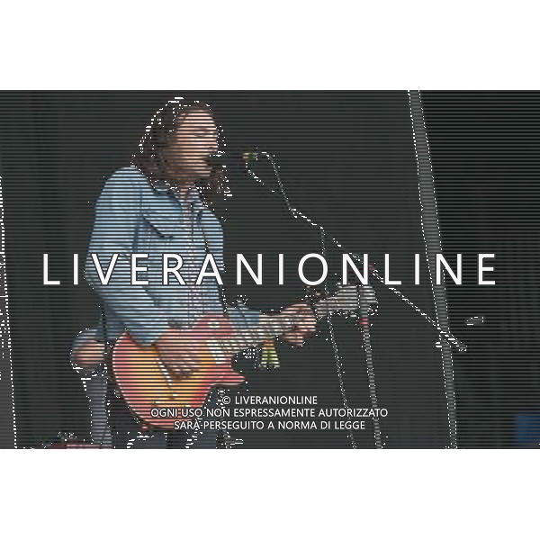 Adam Granduciel of The War On Drugs performing at Glastonbury Festival 2014, Worthy Farm, Pilton, Somerset, UK on Friday 27th June 2014. AG ALDO LIVERANI SAS ONLY ITALY