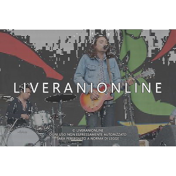 Adam Granduciel of The War On Drugs performing at Glastonbury Festival 2014, Worthy Farm, Pilton, Somerset, UK on Friday 27th June 2014. AG ALDO LIVERANI SAS ONLY ITALY