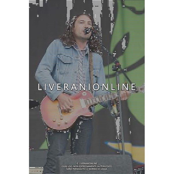 Adam Granduciel of The War On Drugs performing at Glastonbury Festival 2014, Worthy Farm, Pilton, Somerset, UK on Friday 27th June 2014. AG ALDO LIVERANI SAS ONLY ITALY