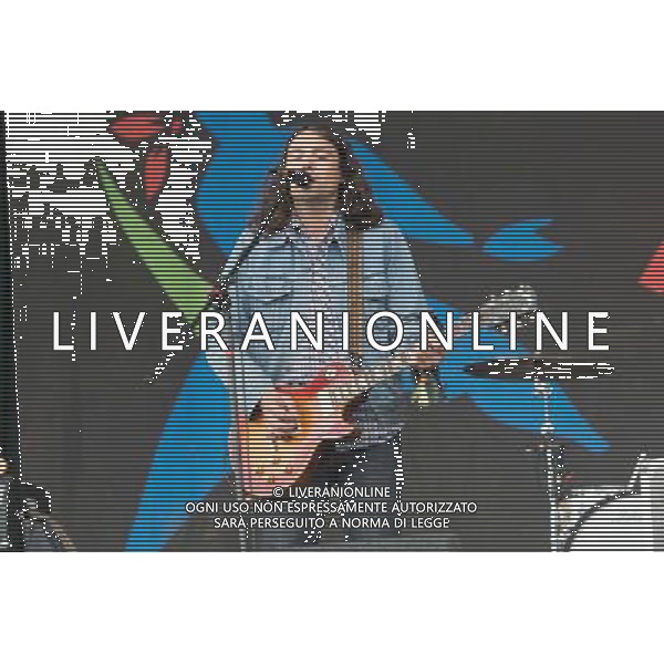 Adam Granduciel of The War On Drugs performing at Glastonbury Festival 2014, Worthy Farm, Pilton, Somerset, UK on Friday 27th June 2014. AG ALDO LIVERANI SAS ONLY ITALY