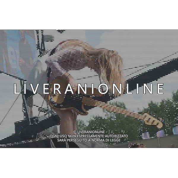 Californian sister trio Haim perform at Glastonbury Festival 2014, Worthy Farm, Pilton, Somerset, UK on Friday 27th June 2014. AG ALDO LIVERANI SAS ONLY ITALY