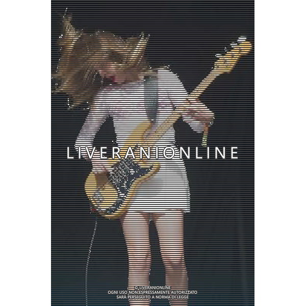 Californian sister trio Haim perform at Glastonbury Festival 2014, Worthy Farm, Pilton, Somerset, UK on Friday 27th June 2014. AG ALDO LIVERANI SAS ONLY ITALY