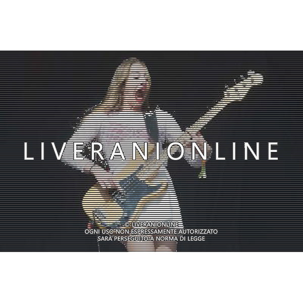 Californian sister trio Haim perform at Glastonbury Festival 2014, Worthy Farm, Pilton, Somerset, UK on Friday 27th June 2014. AG ALDO LIVERANI SAS ONLY ITALY