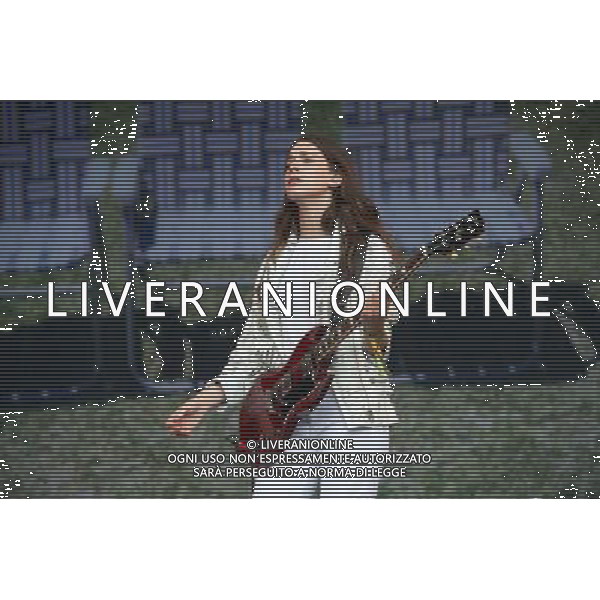 Californian sister trio Haim perform at Glastonbury Festival 2014, Worthy Farm, Pilton, Somerset, UK on Friday 27th June 2014. AG ALDO LIVERANI SAS ONLY ITALY