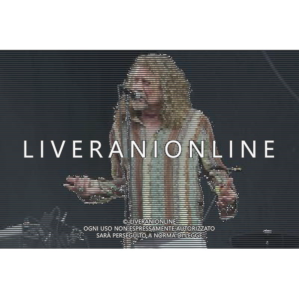 English singer-songwriterand Led Zeppelin vocalist Robert Plant (CBE) performs on The Pyramid Stage at Glastonbury Festival 2014, Worthy Farm, Pilton, Somerset, UK on Saturday 28th June 2014. AG ALDO LIVERANI SAS ONLY ITALY