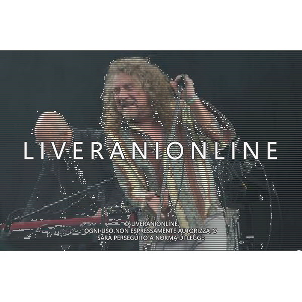 English singer-songwriterand Led Zeppelin vocalist Robert Plant (CBE) performs on The Pyramid Stage at Glastonbury Festival 2014, Worthy Farm, Pilton, Somerset, UK on Saturday 28th June 2014. AG ALDO LIVERANI SAS ONLY ITALY