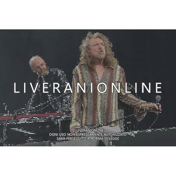 English singer-songwriterand Led Zeppelin vocalist Robert Plant (CBE) performs on The Pyramid Stage at Glastonbury Festival 2014, Worthy Farm, Pilton, Somerset, UK on Saturday 28th June 2014. AG ALDO LIVERANI SAS ONLY ITALY