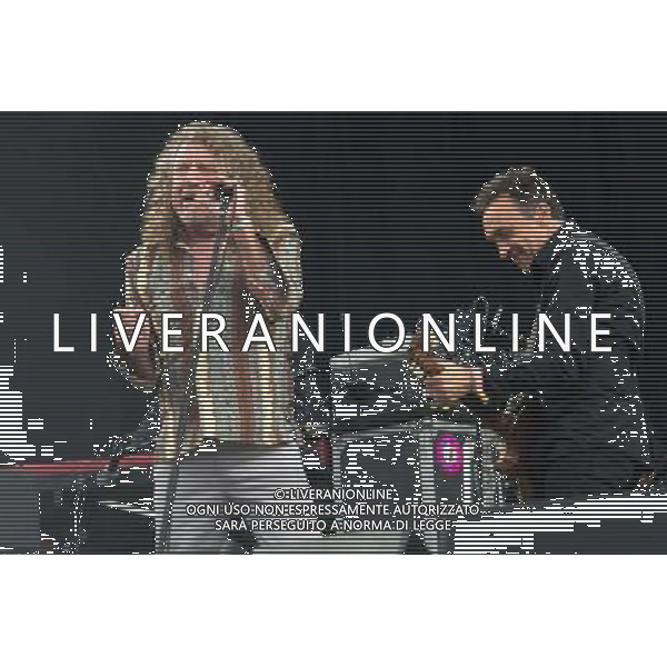 English singer-songwriterand Led Zeppelin vocalist Robert Plant (CBE) performs on The Pyramid Stage at Glastonbury Festival 2014, Worthy Farm, Pilton, Somerset, UK on Saturday 28th June 2014. AG ALDO LIVERANI SAS ONLY ITALY