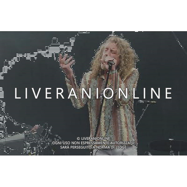 English singer-songwriterand Led Zeppelin vocalist Robert Plant (CBE) performs on The Pyramid Stage at Glastonbury Festival 2014, Worthy Farm, Pilton, Somerset, UK on Saturday 28th June 2014. AG ALDO LIVERANI SAS ONLY ITALY