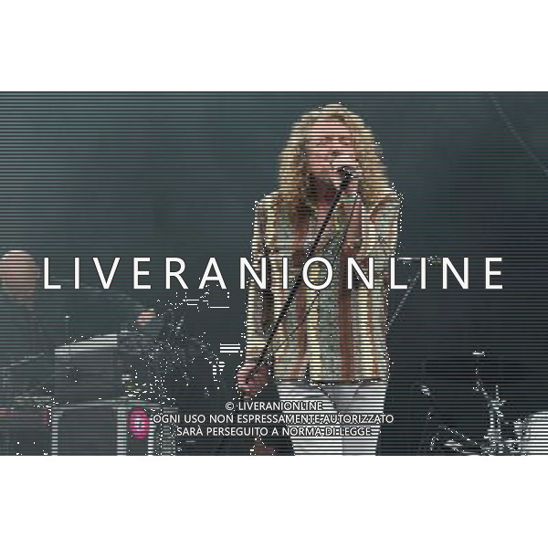 English singer-songwriterand Led Zeppelin vocalist Robert Plant (CBE) performs on The Pyramid Stage at Glastonbury Festival 2014, Worthy Farm, Pilton, Somerset, UK on Saturday 28th June 2014. AG ALDO LIVERANI SAS ONLY ITALY