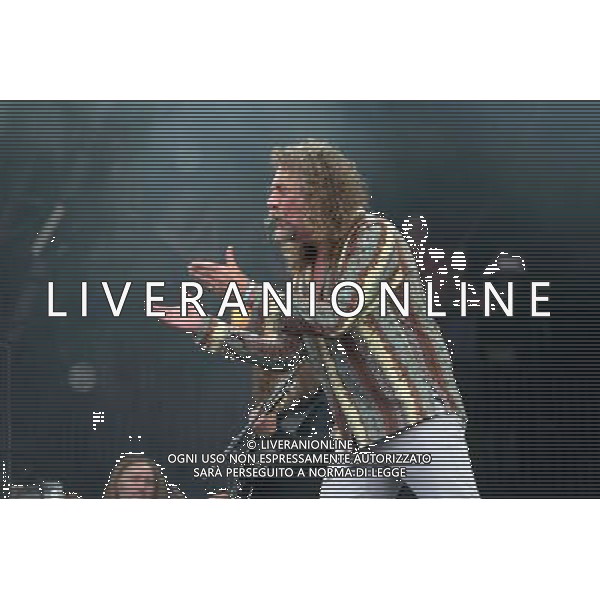 English singer-songwriterand Led Zeppelin vocalist Robert Plant (CBE) performs on The Pyramid Stage at Glastonbury Festival 2014, Worthy Farm, Pilton, Somerset, UK on Saturday 28th June 2014. AG ALDO LIVERANI SAS ONLY ITALY