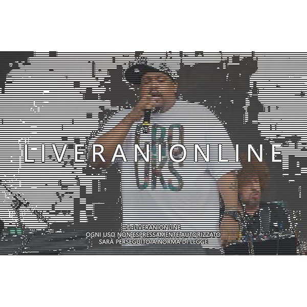 David Jude Jolicoeur of American hip hop trio De La Soul perform at Glastonbury Festival 2014, Worthy Farm, Pilton, Somerset, UK on Friday 27th June 2014. ©PHOTOSHOT/Agenzia Aldo Liverani sas - ITALY ONLY - EDITORIAL USE ONLY