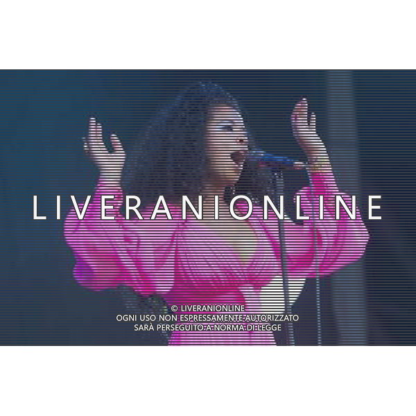 American singer-songwriter Kelis (born Kelis Rogers) performing on The Pyramid Stage at Glastonbury Festival 2014, Worthy Farm, Pilton, Somerset, UK on Saturday 28th June 2014. ©PHOTOSHOT/Agenzia Aldo Liverani sas - ITALY ONLY - EDITORIAL USE ONLY