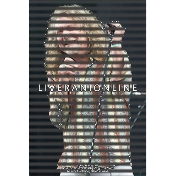 English singer-songwriterand Led Zeppelin vocalist Robert Plant (CBE) performs on The Pyramid Stage at Glastonbury Festival 2014, Worthy Farm, Pilton, Somerset, UK on Saturday 28th June 2014. ©PHOTOSHOT/Agenzia Aldo Liverani sas - ITALY ONLY - EDITORIAL USE ONLY