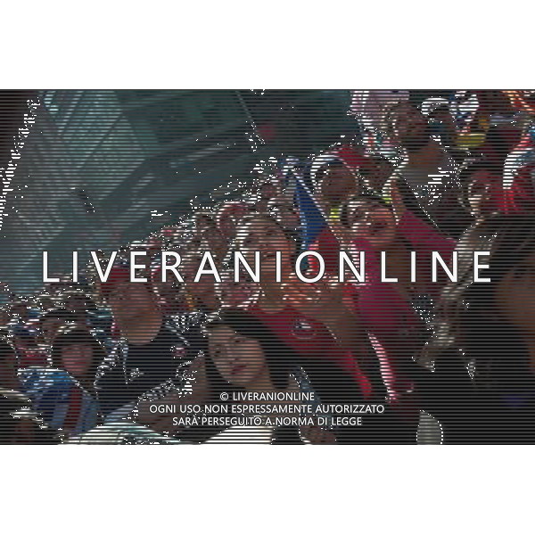 (140628) -- BRASILIA, June 28, 2014 () -- Chile\'s fans react while watching a Round of 16 match between Brazil and Chile of 2014 FIFA World Cup on a screen installed in Santiago, Chile, on June 28, 2014. Brazil won 4-3 (3-2 in penalties) over Chile and qualified for Quarter-finals on Saturday. (/Jorge Villegas)(rh) ©PHOTOSHOT/Agenzia Aldo Liverani sas - ITALY ONLY - EDITORIAL USE ONLY - Brasile Vs Cile Coppa del Mondo di calcio Fifa 2014 28 giugno 2014. Brasile ha vinto 4-3 (3-2 ai calci di rigore) e si qualifica per Quarti di finale