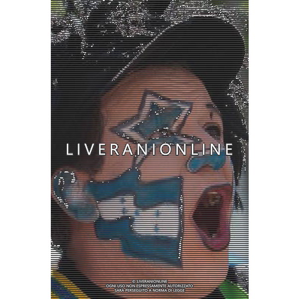 (140625) -- TEGUCIGALPA, June 25, 2014 () -- A supporter of Honduras reacts while watching the broadcast of a Group E match between Honduras and Switzerland of 2014 FIFA World Cup at the Central Park of Tegucigalpa, capital of Honduras, June 25, 2104. Switzerland won 3-0 over Honduras on Wednesday. (/Rafael Ochoa)(pcy) ©PHOTOSHOT/Agenzia Aldo Liverani sas - ITALY ONLY - EDITORIAL USE ONLY