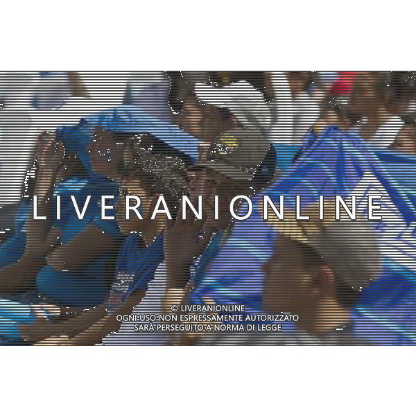 (140625) -- TEGUCIGALPA, June 25, 2014 () -- Supporters of Honduras react while watching the broadcast of a Group E match between Honduras and Switzerland of 2014 FIFA World Cup at the Central Park of Tegucigalpa, capital of Honduras, June 25, 2104. Switzerland won 3-0 over Honduras on Wednesday. (/Rafael Ochoa)(pcy) ©PHOTOSHOT/Agenzia Aldo Liverani sas - ITALY ONLY - EDITORIAL USE ONLY