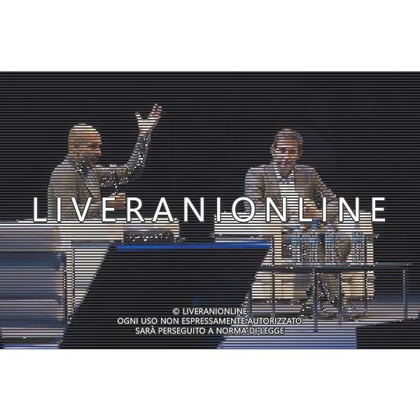 (140627) -- BUENOS AIRES, June 27, 2014 () -- Spanish Josep \'Pep\' Guardiola (L), current coach of the German team Bayern Munich, talks with Argentinean journalist, Juan Pablo Varsky (R), during the conference \'The FIFA World Cup, according to Pep\', in the Luna Park Stadium, in the city of Buenos Aires, capital of Argentina, on June 26, 2014. (/Martin Zabala) ©PHOTOSHOT/Agenzia Aldo Liverani sas - ITALY ONLY - EDITORIAL USE ONLY - Josep \'Pep\' Guardiola, allenatore della squadra tedesca del Bayern Monaco, allo stadio Luna Park, nella citta\' di Buenos Aires, capitale dell\'Argentina, il 26 giugno 2014