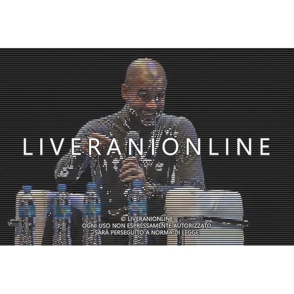 (140627) -- BUENOS AIRES, June 27, 2014 () -- The Spanish Josep \'Pep\' Guardiola, current coach of the German team Bayern Munich, speaks during the conference \'The FIFA World Cup, according to Pep\', in the Luna Park Stadium, in the city of Buenos Aires, capital of Argentina, on June 26, 2014. (/Martin Zabala) ©PHOTOSHOT/Agenzia Aldo Liverani sas - ITALY ONLY - EDITORIAL USE ONLY - Josep \'Pep\' Guardiola, allenatore della squadra tedesca del Bayern Monaco, allo stadio Luna Park, nella citta\' di Buenos Aires, capitale dell\'Argentina, il 26 giugno 2014