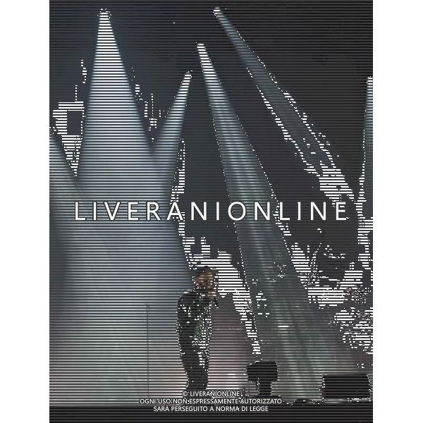 (140627) -- MONTREAL, June 27, 2014 () -- French singer \'Woodkid\' Yoanne Lemoine performs during the Montreal International Jazz Festival in Montreal, Canada, on June 26, 2014. The 35th edition of the Montreal International Jazz Festival opened this evening with a free outdoor concert at the Quartier des spectacles in the heart of Montreal by \'Woodkid\' Yoanne Lemoine from France. (/Andrew Soong) ©PHOTOSHOT/Agenzia Aldo Liverani sas - ITALY ONLY - EDITORIAL USE ONLY