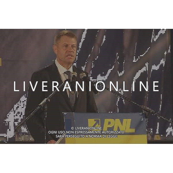 (140628) -- BUCHAREST, June. 28, 2014 () -- Klaus Iohannis addresses the delegates to the National Liberal Party Congress in Bucharest, Romania, on June 28, 2014. Romania\'s main opposition the National Liberal Party(PNL) in its Congress on Saturday elected Interim Chairman Klaus Iohannis Chairman of the party. (/Gabriel Petrescu) AG ALDO LIVERANI SAS ONLY ITALY