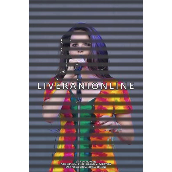 Pilton, UK, 28/06/2014 : Performances at Glastonbury Festival . Lana Del Rey plays. Person Pictured: Lana Del Rey, Elizabeth Woolridge Grant. AG ALDO LIVERANI SAS ONLY ITALY