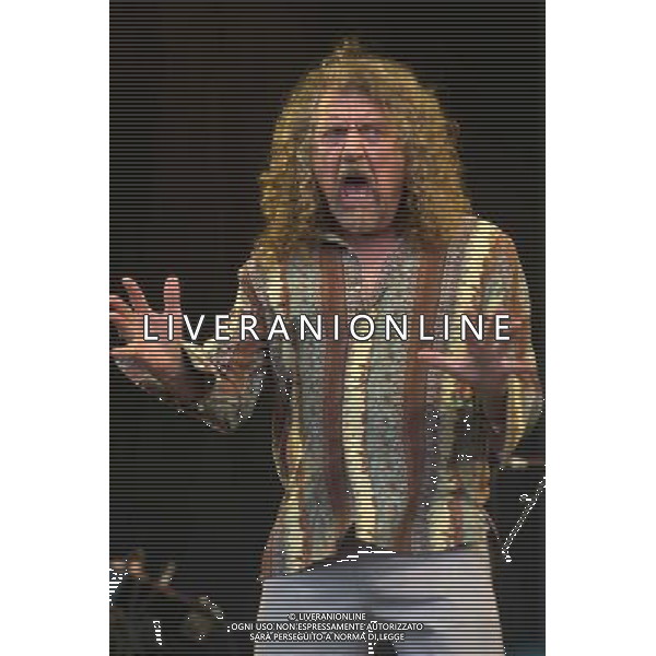 English singer-songwriterand Led Zeppelin vocalist Robert Plant (CBE) performs on The Pyramid Stage at Glastonbury Festival 2014, Worthy Farm, Pilton, Somerset, UK on Saturday 28th June 2014. AG ALDO LIVERANI SAS ONLY ITALY