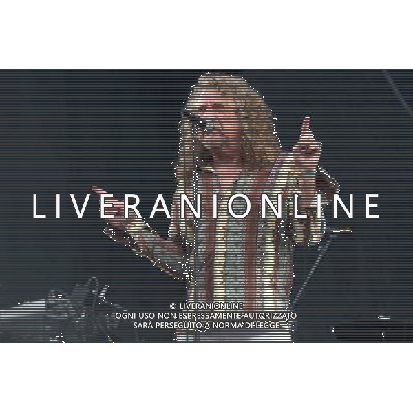 English singer-songwriterand Led Zeppelin vocalist Robert Plant (CBE) performs on The Pyramid Stage at Glastonbury Festival 2014, Worthy Farm, Pilton, Somerset, UK on Saturday 28th June 2014. AG ALDO LIVERANI SAS ONLY ITALY