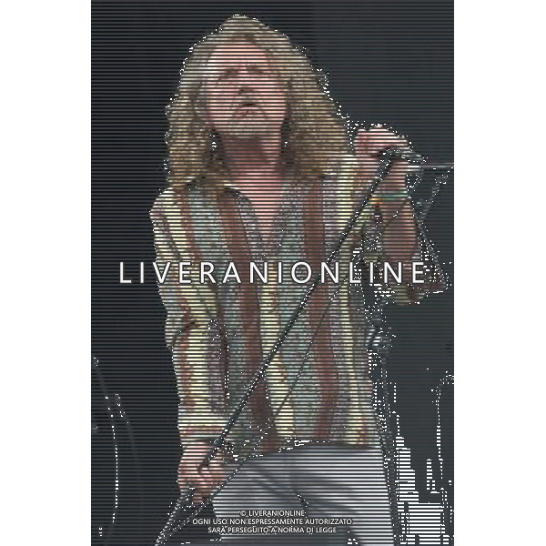 English singer-songwriterand Led Zeppelin vocalist Robert Plant (CBE) performs on The Pyramid Stage at Glastonbury Festival 2014, Worthy Farm, Pilton, Somerset, UK on Saturday 28th June 2014. AG ALDO LIVERANI SAS ONLY ITALY