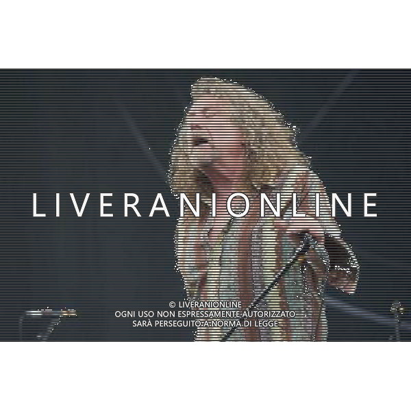 English singer-songwriterand Led Zeppelin vocalist Robert Plant (CBE) performs on The Pyramid Stage at Glastonbury Festival 2014, Worthy Farm, Pilton, Somerset, UK on Saturday 28th June 2014. AG ALDO LIVERANI SAS ONLY ITALY