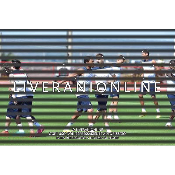 Loic REMY / Morgan SCHNEIDERLIN - 29.06.2014 - Entrainement Equipe de France - Coupe du Monde 2014 Photo : Dave Winter / Icon Sport /Agenzia Aldo Liverani sas - ITALY ONLY - Allenamento della nazionale di calcio della francia - Coppa Mondo FIFA Brasile 2014