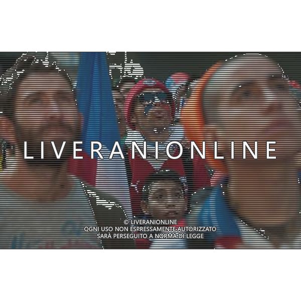 (140628) -- BRASILIA, June 28, 2014 () -- Chile\'s fans react while watching a Round of 16 match between Brazil and Chile of 2014 FIFA World Cup on a screen installed in Santiago, Chile, on June 28, 2014. Brazil won 4-3 (3-2 in penalties) over Chile and qualified for Quarter-finals on Saturday. (/Jorge Villegas)(rh) ©PHOTOSHOT/Agenzia Aldo Liverani sas - ITALY ONLY - EDITORIAL USE ONLY - Brasile Vs Cile Coppa del Mondo di calcio Fifa 2014 28 giugno 2014. Brasile ha vinto 4-3 (3-2 ai calci di rigore) e si qualifica per Quarti di finale