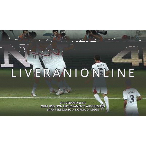 (140629) -- RECIFE, June 29, 2014 () -- Costa Rica\'s players celebrate the goal during a Round of 16 match between Costa Rica and Greece of 2014 FIFA World Cup at the Arena Pernambuco Stadium in Recife, Brazil, on June 29, 2014.(/Cao Can)(rh) AG ALDO LIVERANI SAS ONLY ITALY