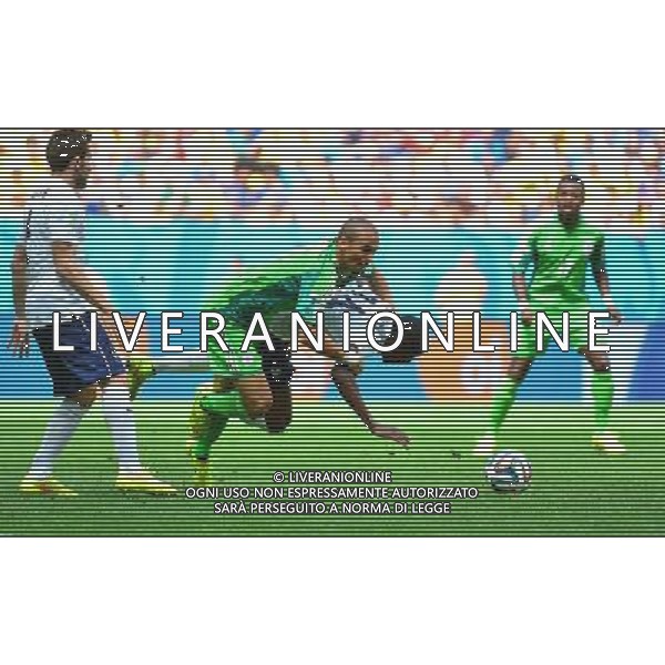 Blaise MATUIDI / Peter ODEMWINGIE - 30.06.2014 - France / Nigeria - 1/8Finale - Coupe du Monde 2014 -Brasilia Photo : Dave Winter / Icon Sport *** Local Caption *** AG ALDO LIVERANI SAS ONLY ITALY *** Local Caption *** AG ALDO LIVERANI SAS ONLY ITALY