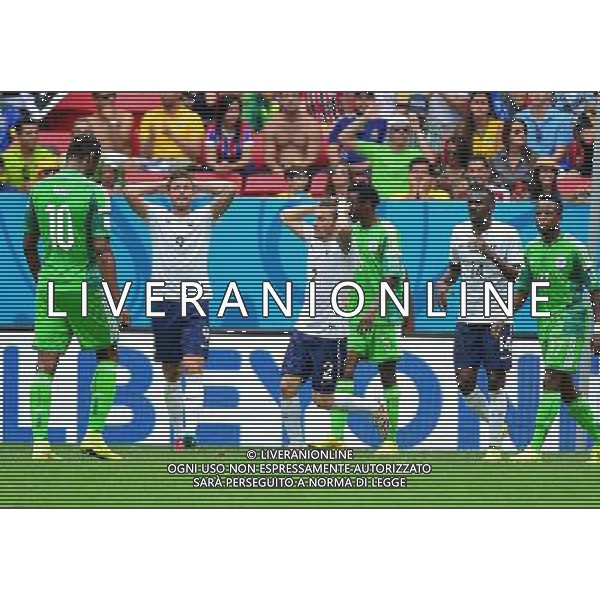 Deception France - Olivier Giroud / Mathieu DEBUCHY - 30.06.2014 - France / Nigeria - 1/8Finale - Coupe du Monde 2014 -Brasilia Photo : Dave Winter / Icon Sport *** Local Caption *** AG ALDO LIVERANI SAS ONLY ITALY *** Local Caption *** AG ALDO LIVERANI SAS ONLY ITALY