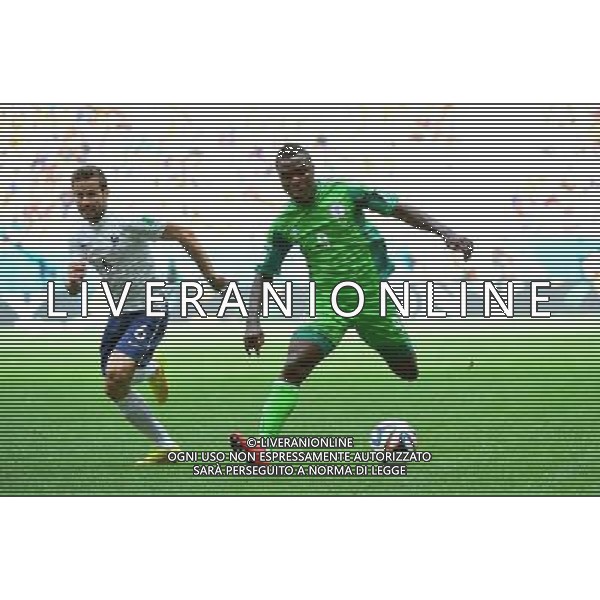 Emmanuel EMENIKE / Yohan CABAYE - 30.06.2014 - France / Nigeria - 1/8Finale - Coupe du Monde 2014 -Brasilia Photo : Dave Winter / Icon Sport *** Local Caption *** AG ALDO LIVERANI SAS ONLY ITALY *** Local Caption *** AG ALDO LIVERANI SAS ONLY ITALY
